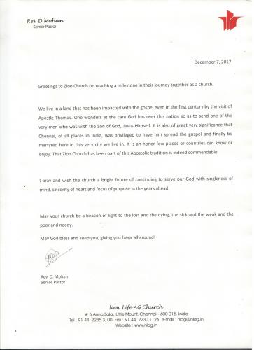 Rev. Pastor D. Mohan